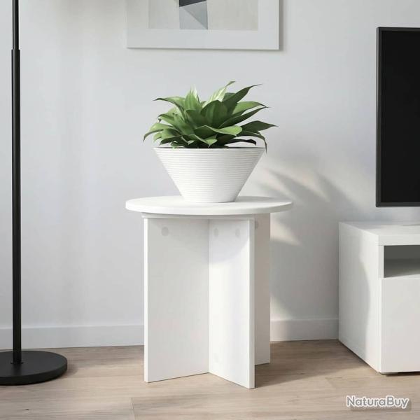 Support de Plante 2 pcs Blanc �40 x 40 cm Bois d'ing�nierie