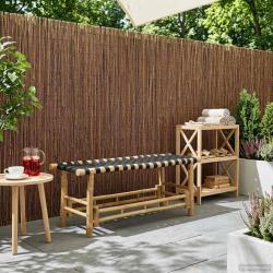 Banc de jardin 110 x 38 x 40 cm Bambou Naturel Rectangulaire