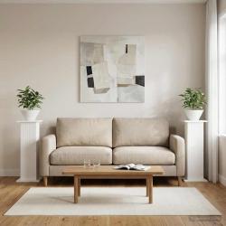 Support de Plante 2 pcs Blanc 30,5 x 30 x 80,5 cm