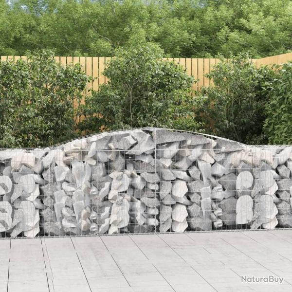 Paniers � gabions arqu�s 4 pcs 400x50x80/100 cm Fer galvanis�