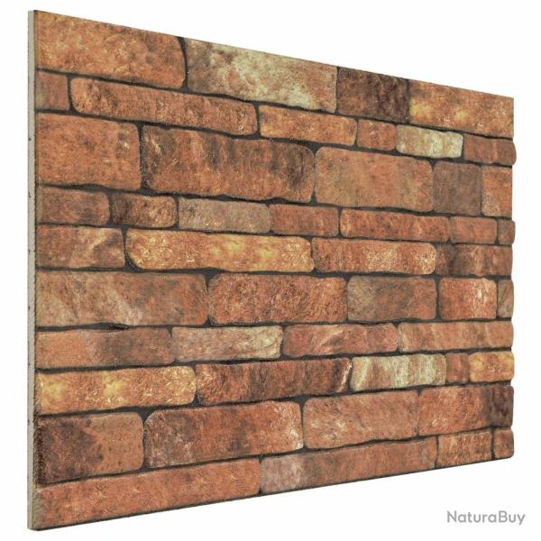 Panneaux muraux 10 pcs Marron et blanc 100 x 50 cm Mousse EPS