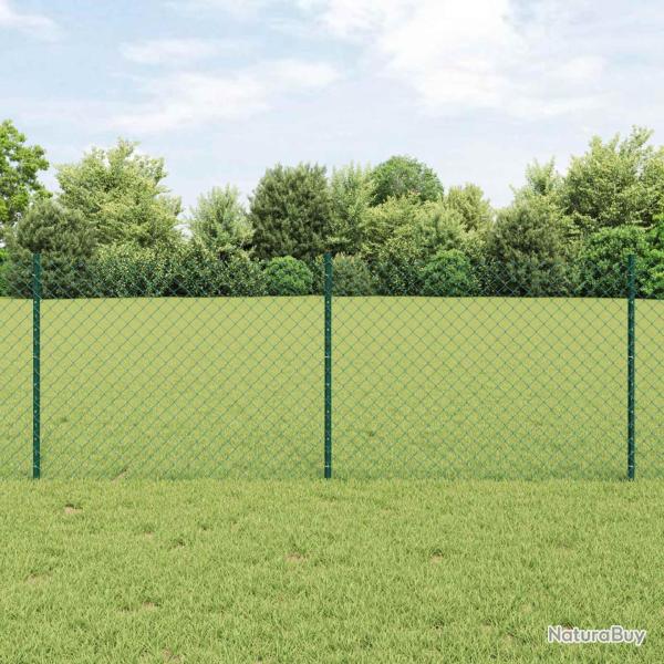 Cl�ture grillag�e avec poteau 25 x 0,8 m Acier recouvert de PVC