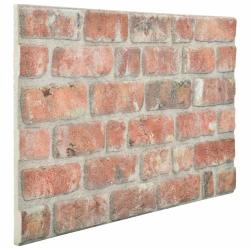 Panneaux muraux 10 pcs Rouge 100 x 50 cm Mousse EPS