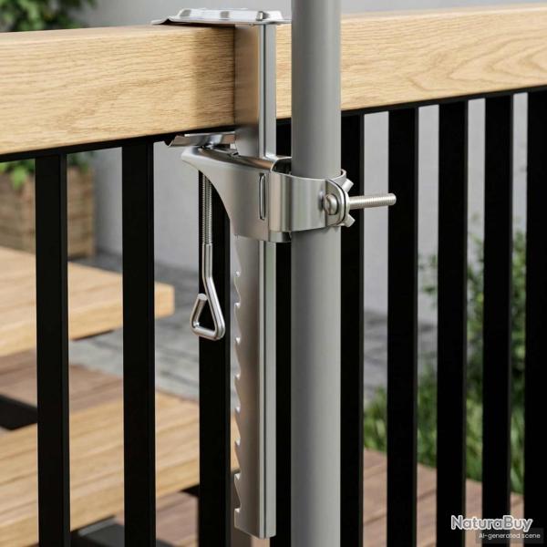 Pied de parasol Argent� Acier
