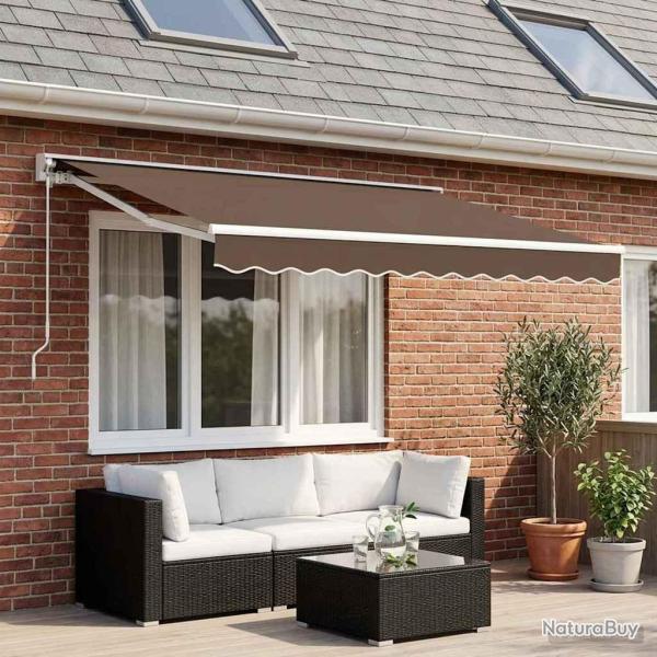 Auvent r�tractable Taupe 3,5 x 2 m Polyester et Aluminium