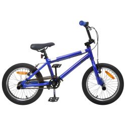 BMX 18 Pouces pour les enfants de 7 &agrave; 10 ans Bleu fonc&eacute;