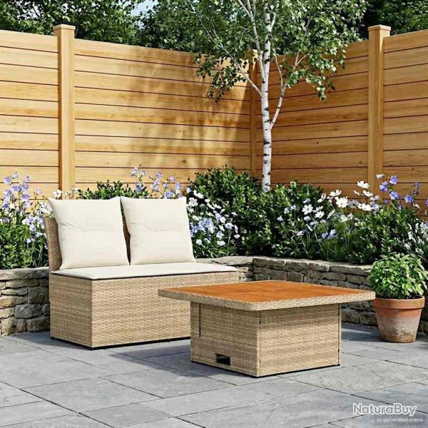 2 Pi�ce Canap� du milieu de jardin avec table relevable