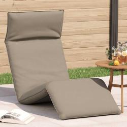 Transat pliant taupe 175 x 54 x 8,5 cm tissu Oxford