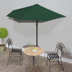 Parasol de balcon avec m&acirc;t en aluminium Vert 270x144 cm Demi