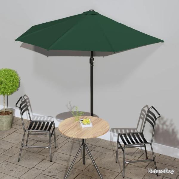 Parasol de balcon avec m�t en aluminium Vert 270x144 cm Demi