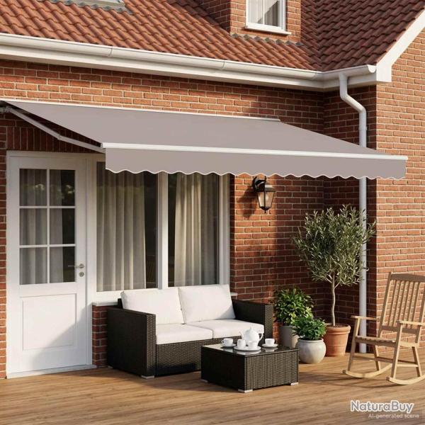 Cadre de store �lectrique avec LED Blanc 4 x 2 m Aluminium