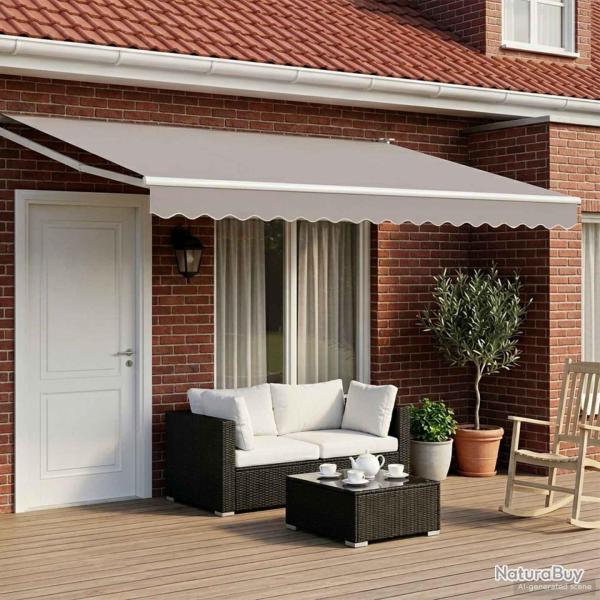 Cadre de store r�tractable �lectrique Blanc 4,5 � 3 m Acier