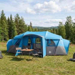 Tente familiale avec auvent imperm&eacute;able Bleu 10 personnes