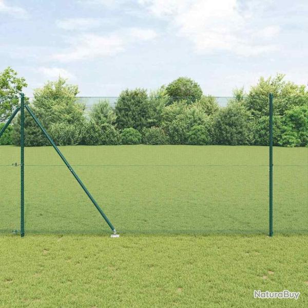 Cl�ture en fil soud� avec pointes 10 x 1,5 m Vert Maille