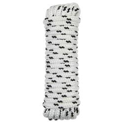 Corde de bateau 9 m 1.6 Blanc et noir Polyester