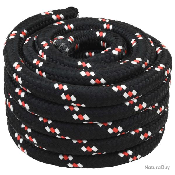 Corde de bateau 5 m 4 Noir et Rouge PP