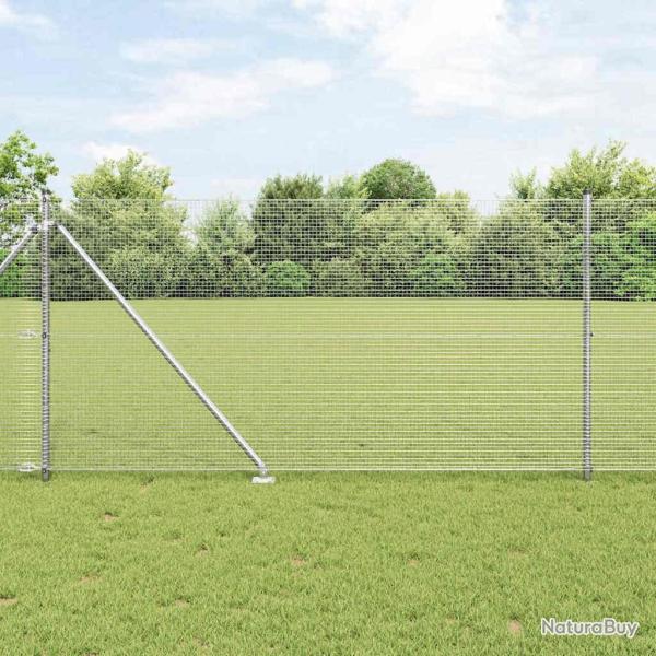 Cl�ture en fil soud� avec pointes 25 x 1 m Acier galvanis�