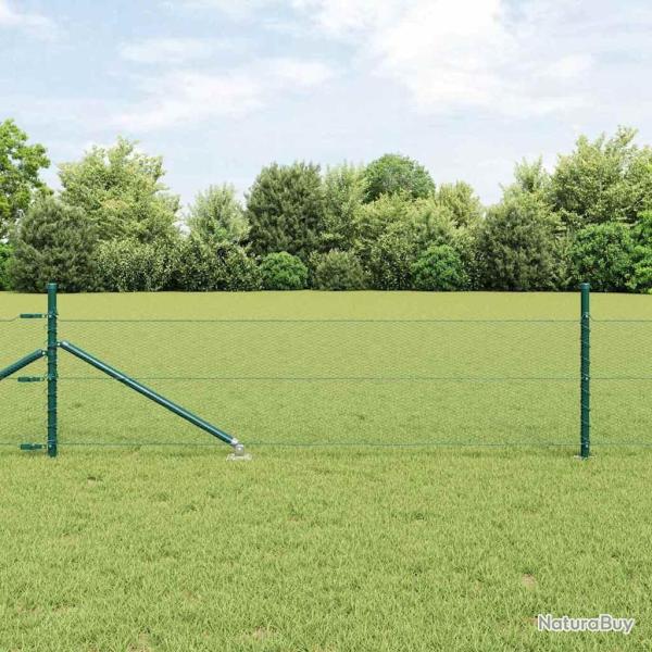 Cl�ture hexagonale avec poteau 100 x 0,4 m Vert Maille