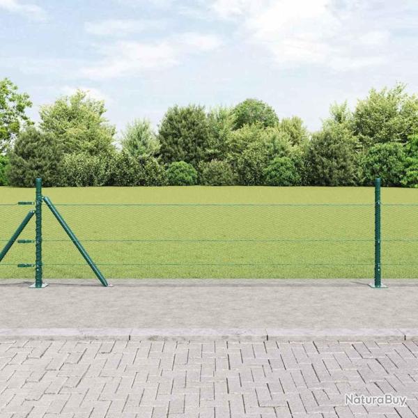 Cl�ture hexagonale avec base en b�ton 100 x 0,4 m Vert Maille