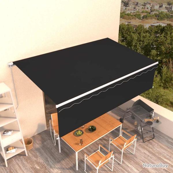 Auvent r�tractable manuel avec store 5x3 m Anthracite