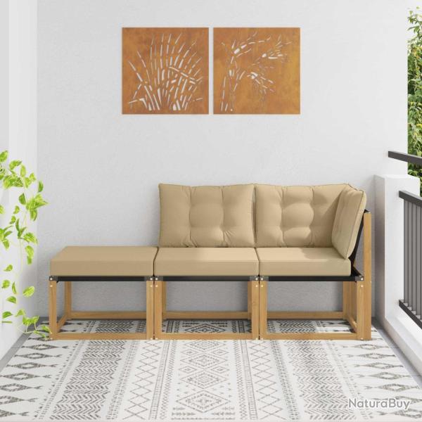 Unit� de canap� sectionnel avec coussin 3 Pi�ce Blanc
