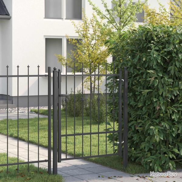 Porte de Cl�ture HORST 100 x 125 cm m�tal Noir Verrouillable