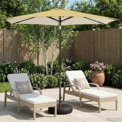 Parasol de jardin avec lumi&egrave;res LED et base 270 x 270 cm