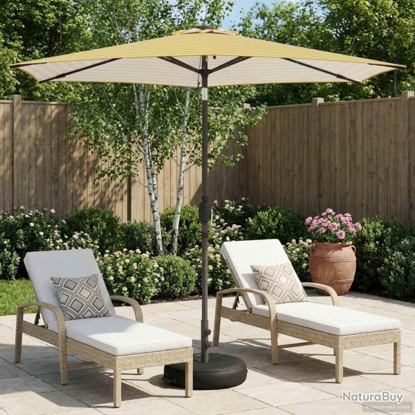 Parasol de jardin avec lumi�res LED et base 270 x 270 cm