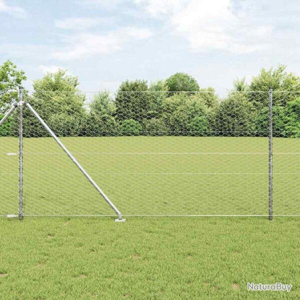 Cl�ture hexagonale avec poteau 100 x 1,2 m Acier galvanis�