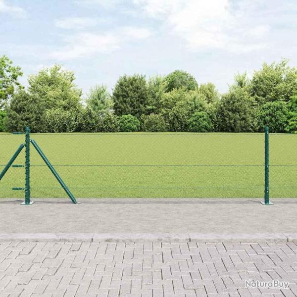Cl�ture hexagonale avec base en b�ton 50 x 0,6 m Vert Maille