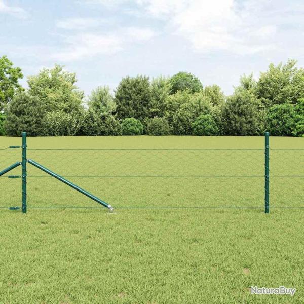 Cl�ture hexagonale avec poteau 50 x 0,4 m Vert Maille