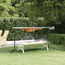 Ensemble de grille et de plateau automatique pour barbecue inox