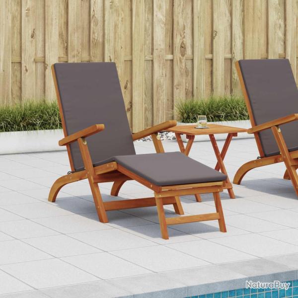Chaise longue inclinable et pliable 2 pcs Gris fonc�