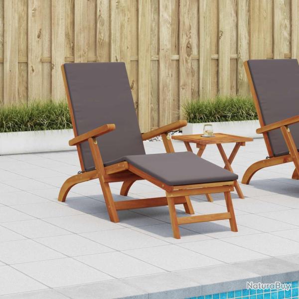 Chaise longue inclinable et pliable 55 x 146 x 91 cm
