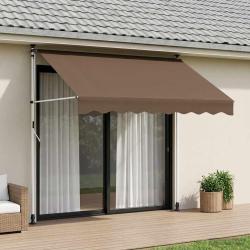 Auvent r&eacute;tractable manuel Taupe 300 cm