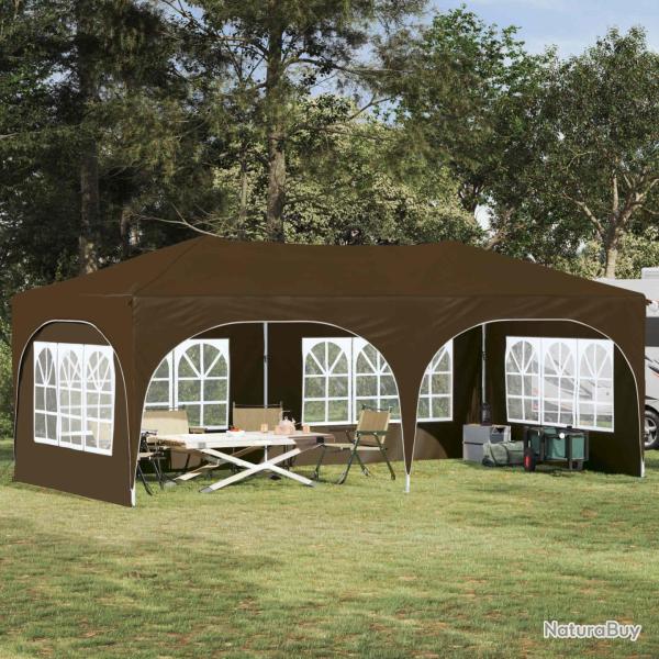 Tente de f�te pop-up 575 x 288 x 245 cm Taupe Tissu Oxford