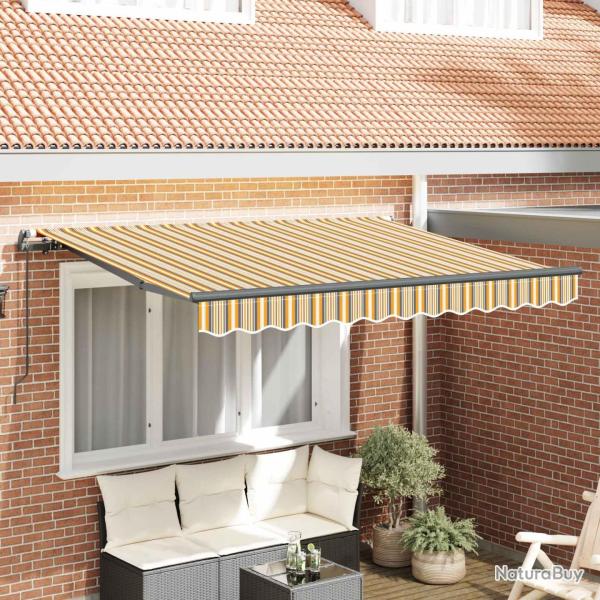 Auvent R�tractable Jaune et Gris 250 x 200 cm tissu