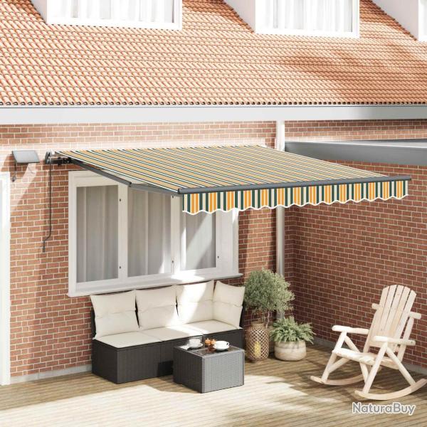 Auvent r�tractable Vert et jaune 300 x 250 cm