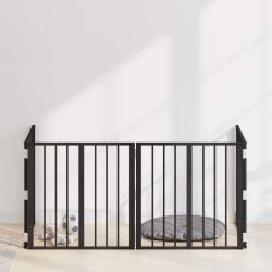 Porte pour chien 4 pcs Noir 60 x 60 cm Acier galvanis&eacute;