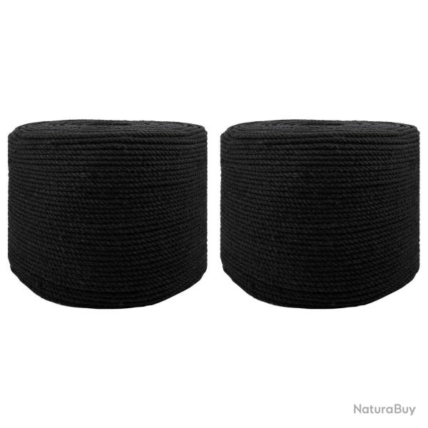 Corde 2 pcs Noir Coton