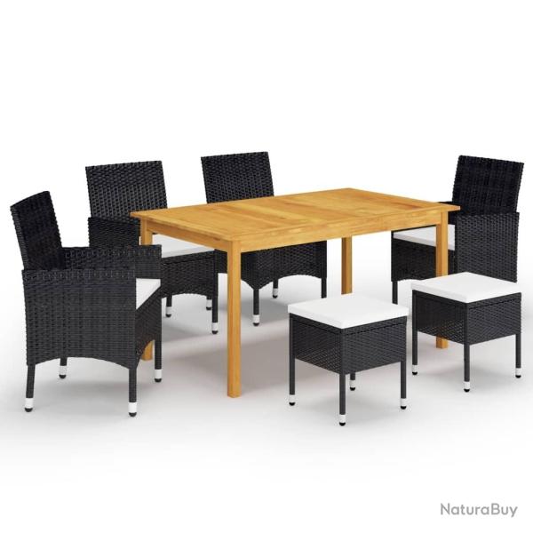 Ensemble � manger de jardin 7 pcs Noir
