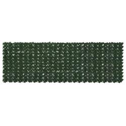 &Eacute;cran de balcon avec feuilles Vert fonc&eacute; 300 x 100 cm
