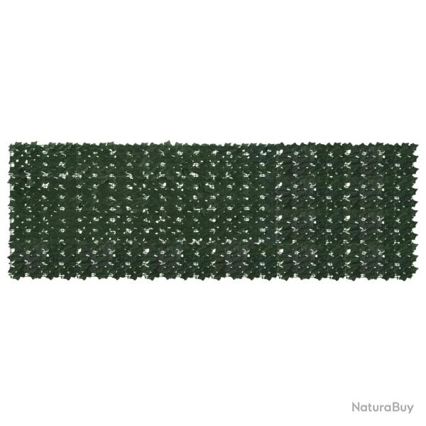 �cran de balcon avec feuilles Vert fonc� 300 x 100 cm