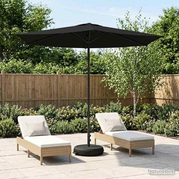 Parasol de jardin avec base 270 x 270 cm Polyester