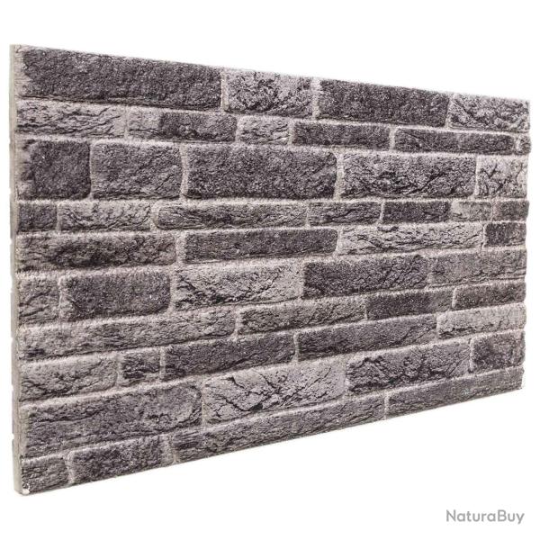 Panneaux muraux 10 pcs Anthracite 100 x 50 cm Mousse EPS