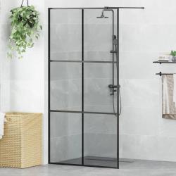 Mur de Douche &agrave; L'Italienne Noir 100 x 195 cm verre tremp&eacute;