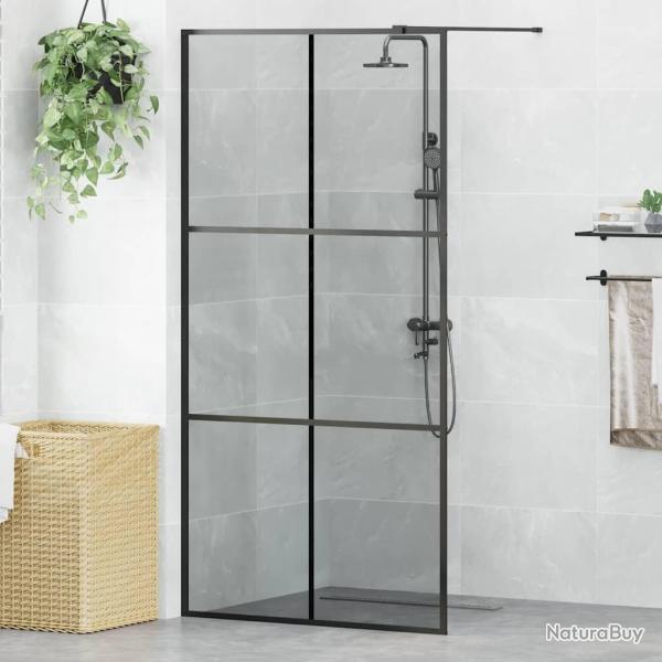 Mur de Douche � L'Italienne Noir 100 x 195 cm verre tremp�