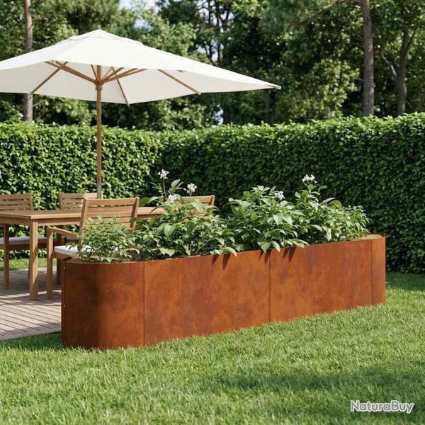 Jardin sur�lev� Acier patin� 220 x 40 x 40 cm Acier