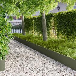 Bordure de Pelouse 10 pcs 103 x 30 cm Acier Vert olive
