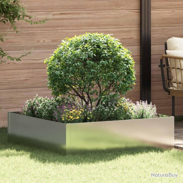 Bordure de Pelouse 100 x 100 x 35 cm Acier Argent�